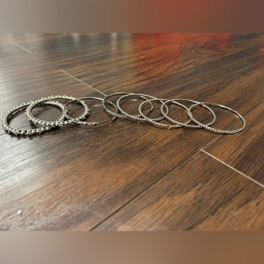 Brought from India - Silver Bangle Set (8)